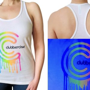 LIQUID C white racerback tank