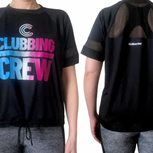 CLUBBING CREW loose fit mesh panel tee