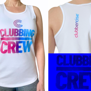 CLUBBING CREW white fitted breathable tank