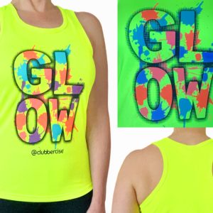 GLOW yellow fitted breathable tank
