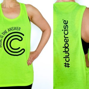 MUSIC green racerback tank top