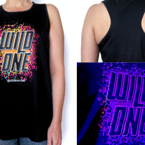 WILD ONE black split-back multiway racerback