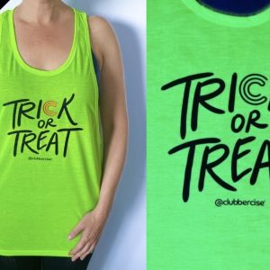 TRICK OR TREAT green racerback
