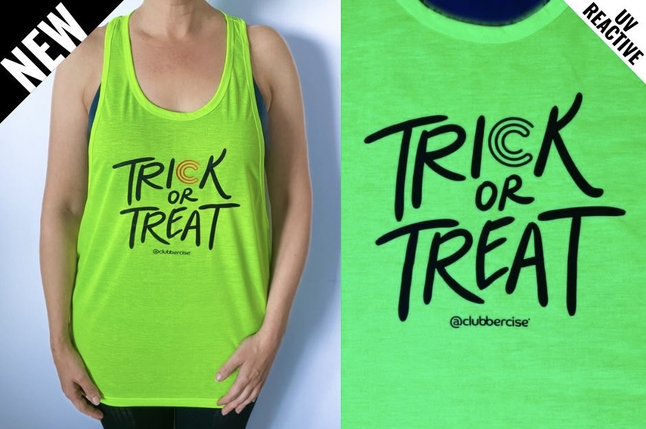 TRICK OR TREAT green racerback