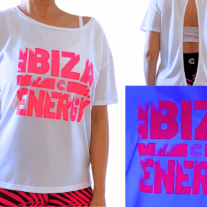 IBIZA ENERGY white open back breathable tee