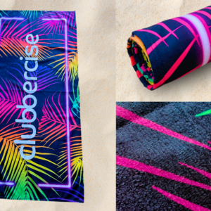 NEON PALMS quick-dry beach towel