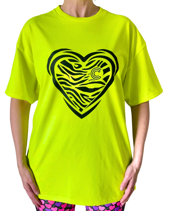 SONIQUE ZEBRA neon yellow cotton tee - Image 2